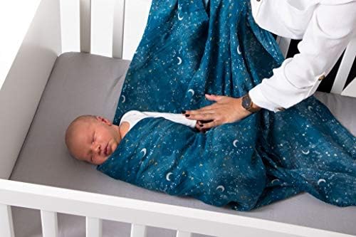 סט שמיכה אורגנית מאושרת של Malabar Baby אורגני | שמיכות מוסלין כותנה מפוארות לבנות ובנים | תינוק מקבל סוודר ליילודים ותינוקות